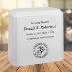 United States Marine Corps Cultured Marble Niche Cremation Urn - 12 Color Choices - Vault Option