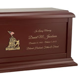 US Marine Corps Courage Cremation Urn - Adult Wood Urn