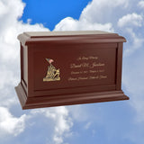 US Marine Corps Courage Cremation Urn - Adult Wood Urn
