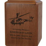 US Marine Corps Helicopter Memorial  - Laser Engraved Urn