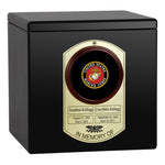 Military Branches of Service Companion Black Dog Tag Urn - Purple Heart 