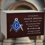 Masonic & OES Emblem Wood Cremation Urns - Free Laser Engraving