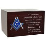 Masonic & OES Emblem Wood Cremation Urns - Free Laser Engraving