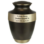 Master Brass Cremation Adult Urn - Tribute Wreath™ - Pro Diamond Engraving