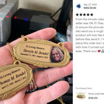 Photo Gold Medallion Urn Name Plates - Birth & Passing Stone Option