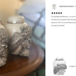 Medium Wings of an Angel White Urn - Pro Laser Engraving