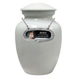 Pet Photo Pewter Medallion Urn Name Plate - Dog or Cat (Copy)