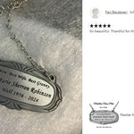 Pewter Medallion Urn Name Plates - Birth & Passing Stone Option
