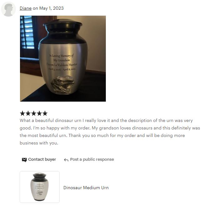 DinosaurMedium Cremation Urn