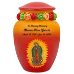 Guadalupe Medium Cremation Urn - Tribute Wreath Option™ - Medallion Name Plate Option