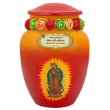 Guadalupe Medium Cremation Urn - Tribute Wreath Option™ - Medallion Name Plate Option