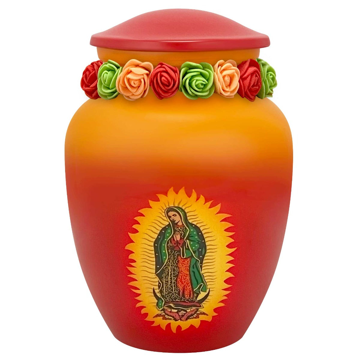 Guadalupe Medium Cremation Urn - Tribute Wreath Option™ - Medallion Name Plate Option