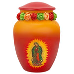 Guadalupe Medium Cremation Urn - Tribute Wreath Option™ - Medallion Name Plate Option