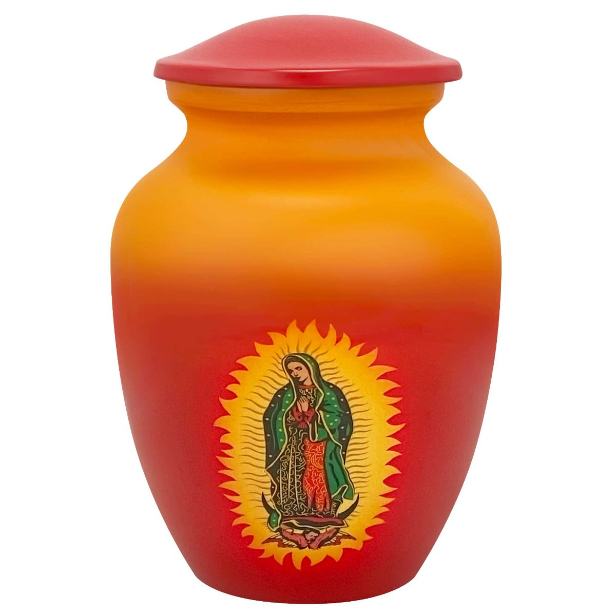 Guadalupe Medium Cremation Urn - Tribute Wreath Option™ - Medallion Name Plate Option
