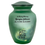 I Love You To The Moon And Back Medium Cremation Urn - Tribute Wreath™ Option - Pro Sand Carved Engraving