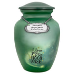 I Love You To The Moon And Back Medium Cremation Urn - Tribute Wreath™ Option - Pro Sand Carved Engraving
