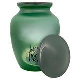 I Love You To The Moon And Back Medium Cremation Urn - Tribute Wreath™ Option - Pro Sand Carved Engraving