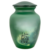 I Love You To The Moon And Back Medium Cremation Urn - Tribute Wreath™ Option - Pro Sand Carved Engraving