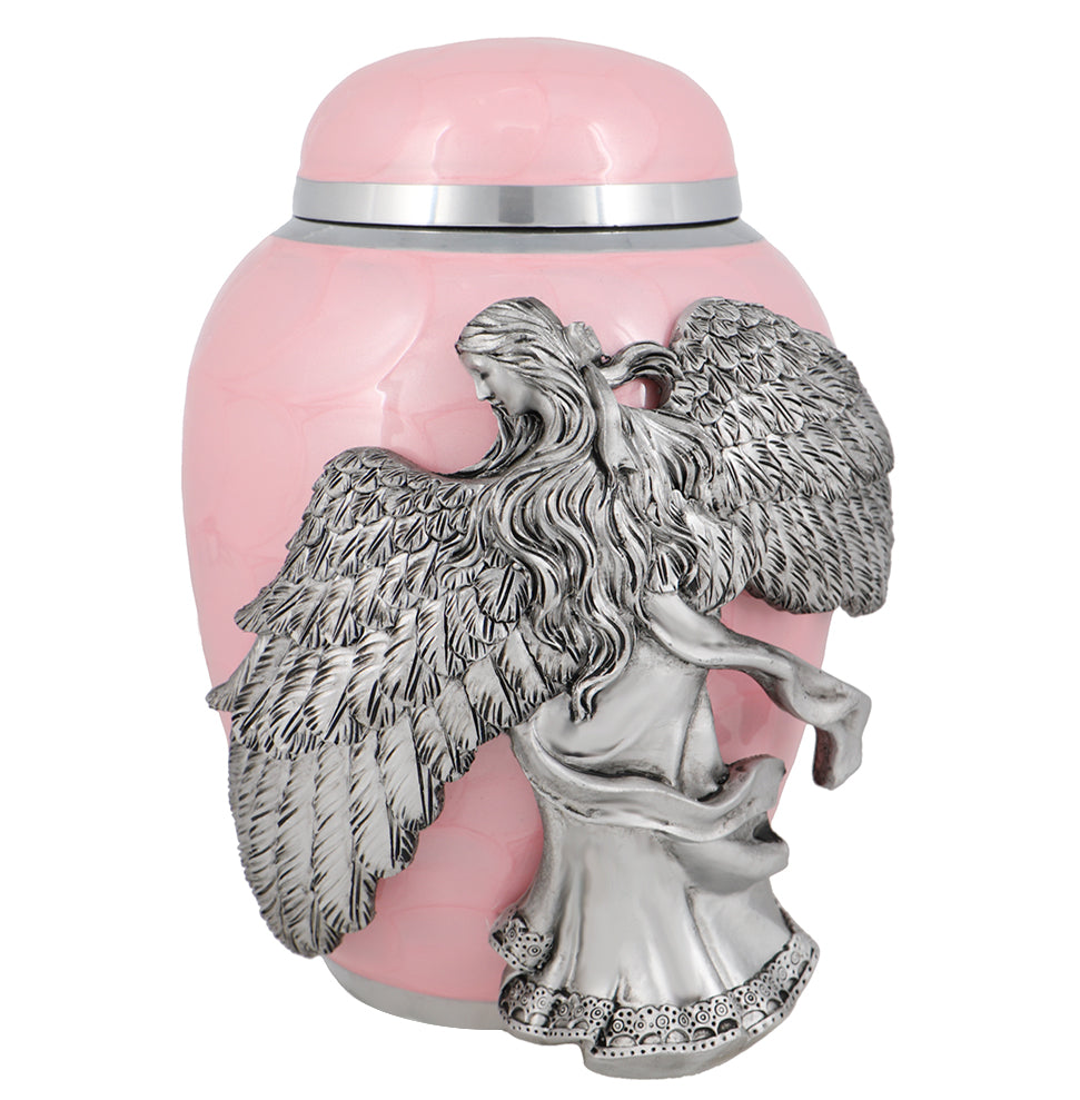 Child Wings of an Angel Pink Urn - Pro Laser Engraving
