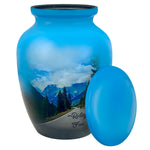 Riding Free Medium Cremation Urn - Tribute Wreath™ Option - Pro Sand Carved Engraving