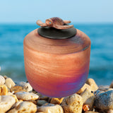 Sea Turtle Raku Youth Cremation Urn - Personalization Option