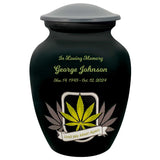 Until We Meet Again Marijuana Medium Cremation Urn - Tribute Wreath™ Option - Pro Sand Carved Engraving