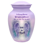 With The Angels Medium Cremation Urn - Tribute Wreath™ Option - Pro Sand Carved Engraving