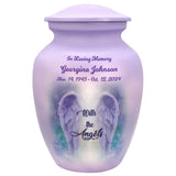With The Angels Medium Cremation Urn - Tribute Wreath™ Option - Pro Sand Carved Engraving