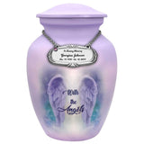 With The Angels Medium Cremation Urn - Tribute Wreath™ Option - Pro Sand Carved Engraving
