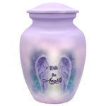With The Angels Medium Cremation Urn - Tribute Wreath™ Option - Pro Sand Carved Engraving
