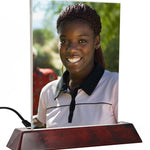 Memorial Photo Crystal Infinity Wood Urn Set - Free Engraving