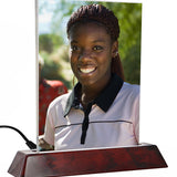Memorial Photo Crystal Infinity Wood Urn Set - Free Engraving