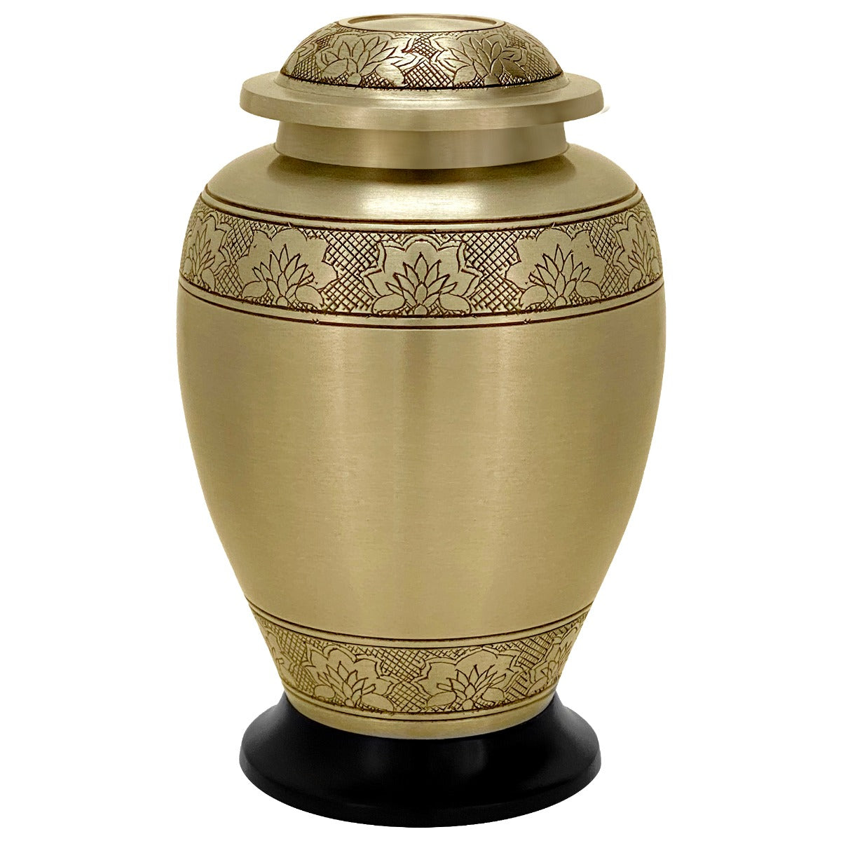 Heavenly Garden Golden Adult Cremation Urn - Pro Diamond Engraving