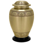 Heavenly Garden Golden Adult Cremation Urn - Pro Diamond Engraving
