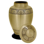Golden Palm Trees Adult Cremation Urn - Pro Diamond Engraving