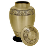 Heavenly Garden Golden Adult Cremation Urn - Pro Diamond Engraving