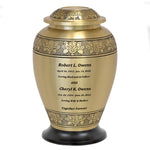 Memorial Golden Companion Shared (Half of Each Adult) Urn