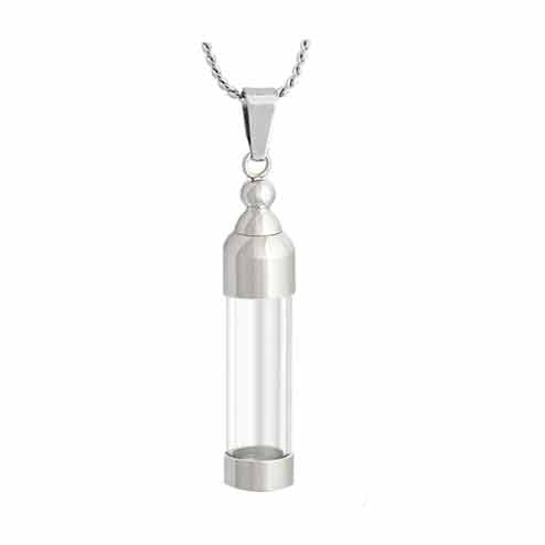 Memorial Tube Ash Pendant Urn - Love Charms Option