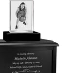 Memorial Ultra Rectangle 3D Crystal Keep The Memory® Wood Urn Set
