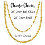 Gold Eagle Bullet Pendant Unisex Cremation Urn - Love Charms™ Option