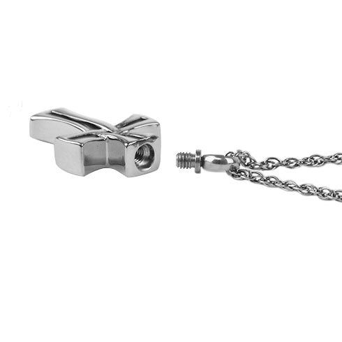 Men's Cross Chain Link Pendant Urn
