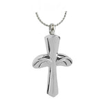 Men's Cross Wings Pendant Urn - Love Charm Option