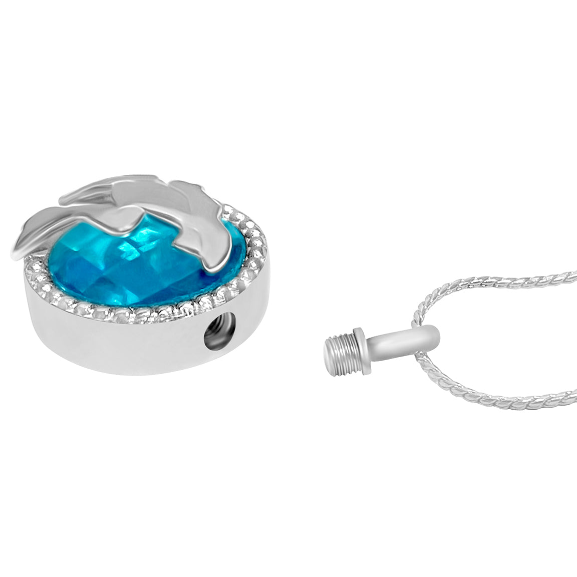 Mermaid Cremation Jewelry Urn - Love Charms® Option