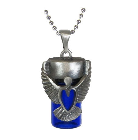 Messenger of Love Cobalt Pendant Urn - Love Charms Option