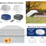 Free Cremation Adult Urn - Shipping Fee Required - Choose Urn Engraving - Tribute Wreath Option 
