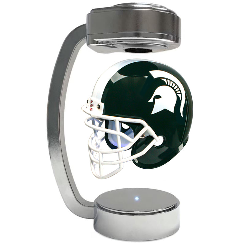 Football Adult or Medium Cremation Urn & Michigan State Spartans Hover Helmet Décor - Free Engraving