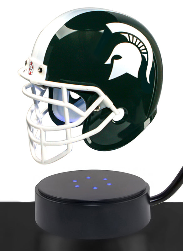 Football Adult or Medium Cremation Urn & Michigan State Spartans Hover Helmet Décor - Free Engraving