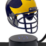 Football Adult or Medium Cremation Urn & University of Michigan Wolverines Hover Helmet Décor - Free Engraving