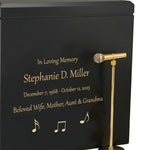 Microphone & Stand Wood Adult Cremation Urn - Photo Option
