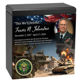 US Army Remembrance Cremation Adult Photo Urn